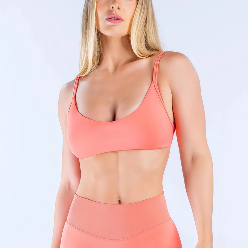Sports Bra High Impact - HISTELLO Impact Scoop Neck Bra para