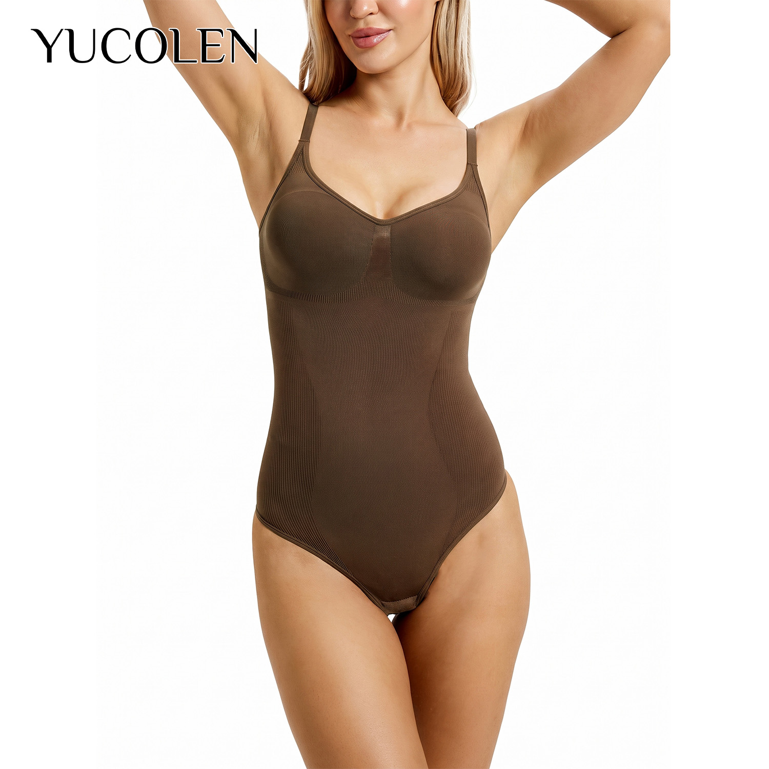 Shapewear Bodysuit Firm - YUCOLEN Body moldeador con cuello en